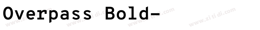 Overpass Bold字体转换